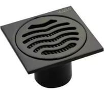 Трап ООО ПКФ Сварком д= 50 вертикальный нерж.сталь, решетка под графит 100x100, Сухой затвор СанТех s054589