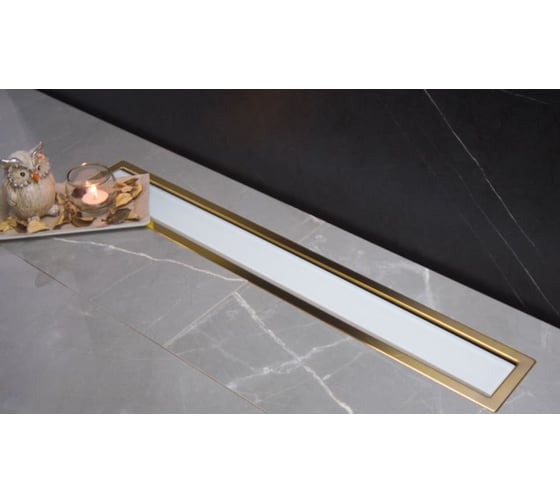 Душевой лоток Pestan Confluo Premium Line 750 White Glass Gold 13100123