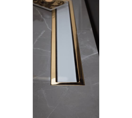 Душевой лоток Pestan Confluo Premium Line 750 White Glass Gold 13100123