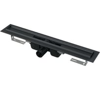 Водоотводящий желоб для перфорированной решетки Alca Plast с порогами, черный-матовый APZ1BLACK-300