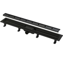 Водоотводящий желоб для решетки Alca Plast с порогами, черный-матовый APZ10BLACK-950M