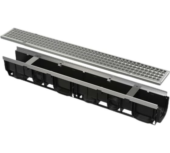 Дренажный канал Alca Plast 100 мм., с металлической рамой и оцинкованной решеткой C250 AVZ103-R104