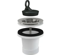 Донный клапан сифона для мойки Alca Plast удлиненный. 6/4, с нержавеющей решеткой DN70 A34