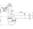 Трубчатый сифон Alca Plast с накидной гайкой 1 1/2" и штуцером A81-DN40 2