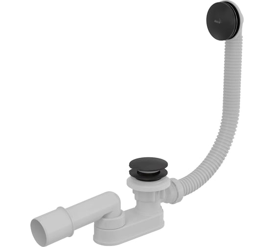 Сифон для ванны Alca Plast CLICK/CLACK, матовый черный A507BLACK-80 1