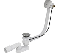 Сифон для ванны Alca Plast автомат, с напуском воды через перелив, хром A564CRM3-100