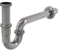 Сифон для умывальника Alca Plast DN32, U-форма, с накидной гайкой 1 1/4", металл A4320