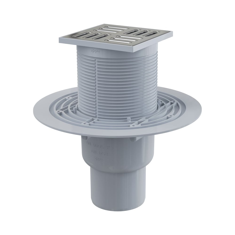 Сливной трап Alca Plast 105х105/50/75, подводка-прямая, решетка ...