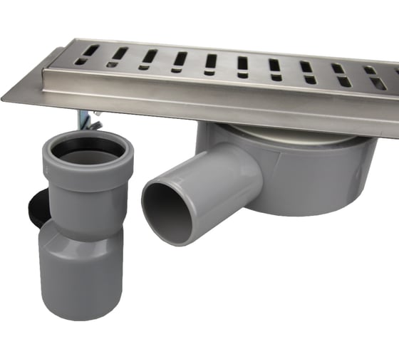 Трап линейный с металлической решеткой MPF D40/50, 300 мм ИС.110491