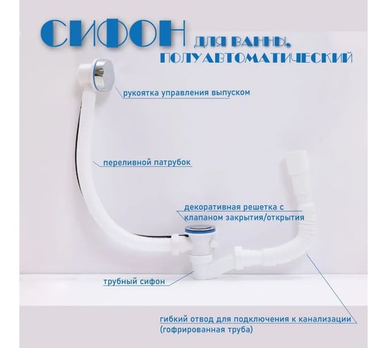 Сифон-автомат для ванны Alcora 1541 31048