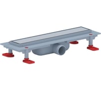 Трап пластиковый линейный с сухим выпуском АНИ Пласт 40 реш. нерж.сталь.глянец.Штиль 850 TLQ1135M