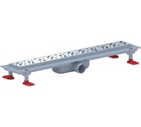 Трап пластиковый линейный с сухим выпуском АНИ Пласт 40 реш. нерж.сталь.матовая.Бриз 450 TLQ1355G