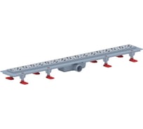 Трап пластиковый линейный с сухим выпуском АНИ Пласт 40 реш. нерж.сталь.глянец.Бриз 850 TLQ1385M