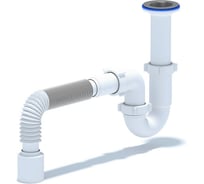 Сифон АНИ Пласт Ани 1 1/2*40 прямоточны й сгибкой трубой 40x40 D0510