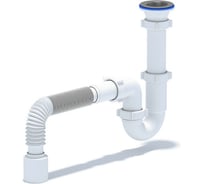 Сифон АНИ Пласт Ани 1 1/2*40 прямоточны й сгибкой трубой 40x40 D0110