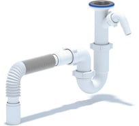 Сифон АНИ Пласт Ани 1 1/2*40 прямоточны й сотводом ст. машины D2005