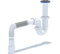 Сифон АНИ Пласт Ани 1 1/2*40 прямоточны й сгибкой трубой 40x50 D0515