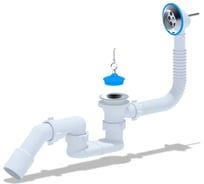 Сифон для ванны АНИ Пласт Бриг 1 1/2 с трубой 40x50 E051