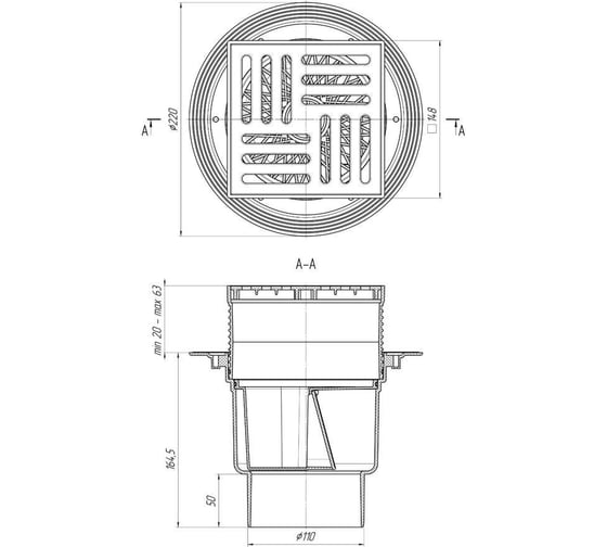 Трап вертикальный АНИ Пласт TQ1710