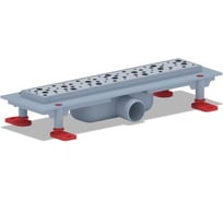 Трап АНИ Пласт пластиковый, линейный, выпуск 40, решетка нержавеющая сталь, глянец, Бриз 350 TL1335M