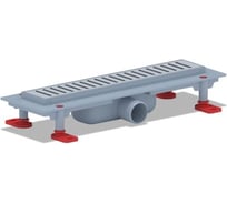 Трап АНИ Пласт пластиковый, линейный, выпуск 40, решетка нержавеющая сталь, глянец, Бимс 350 TL1435M