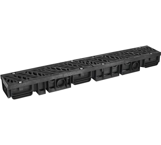 Лоток водоотводный пластиковый AQUADRENAG ЛВП Classic Plus AQD-P DN100 H202 с решеткой пластиковой QP10202-PF
