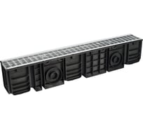 Лоток водоотводный пластиковый AQUADRENAG ЛВП Classic AQD DN100 H185 с решеткой стальной ячеистой Q10185-I