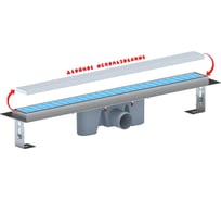 Трап АНИ Пласт из нержав. стали, выпуск 50мм, под плитку TL2065