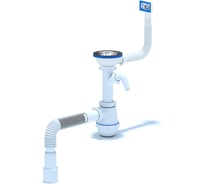 Сифон АНИ Пласт Ани Грот 3 1/2, 40, перелив, для мойки A1045SA15