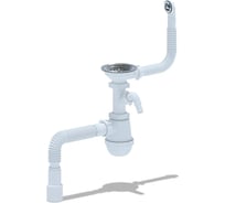 Сифон АНИ Пласт Ани Грот 3 1/2, 40, с переливом и отверстием стиральной машины A1042SP15