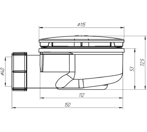 Сифон для поддона AQUATON Калифорния 1A212205XX000