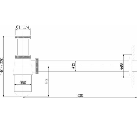Сифон для раковины ABBER белый матовый AF0032W