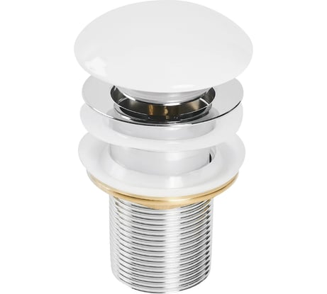 Донный клапан нажимной с переливом ORANGE X1-004w белый X974413462