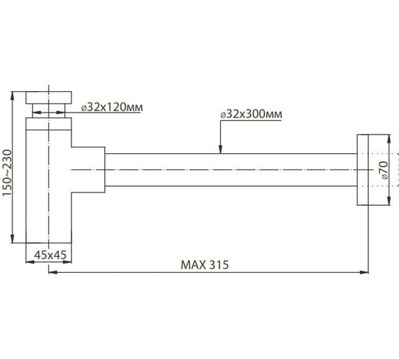 Сифон BELBAGNO BB-SCR-F-CRM