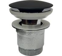 Донный клапан с переливом для раковины Raiber черный RPB-50