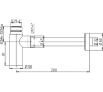 Сифон для раковины Paini Cox, брашированное золото PVD 78PJ849