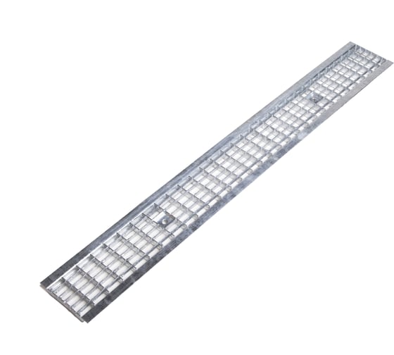 Лоток водоотводный пластиковый AQUADRENAG ЛВП Classic AQD DN100 H120 с решеткой стальной ячеистой оц Q10120-I