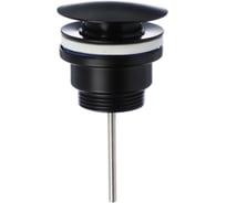 Донный клапан для раковины СоюзКран с переливом, чёрный матовый 565-115