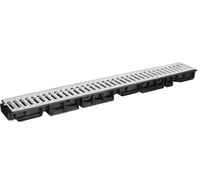Лоток водоотводный пластиковый ЛВП Classic AQD DN100 H58 с решеткой штампованной оцинкованной AQUADRENAG Q1058-OН Q1058-OH