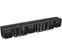 Лоток водоотводный пластиковый AQUADRENAG ЛВП Classic AQD DN100 H145 с решеткой чугунной Forest Q10145-CHF