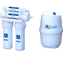 Обратный осмос Ecvols RO-50 4 ступени очистки, без помпы и минерализатора, бак, 150 л/сутки 00.00006141