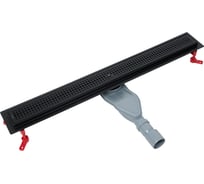 Лоток душевой IDDIS сифон 360, комбинированный затвор, перфорированная решетка, 500мм, черный 975B5BL20DZ