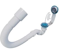 Сифон для ванны S-образный Инкопласт 1 1/2-40, с гофрированной трубой, 40x40x50 (800 мм) SB0180 В00В0021643