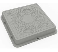 Люк садовый Millennium квадратный полимерно-песчаный 3т, серый — лёгкий, усиленный, долговечный УТ000042113