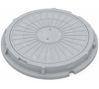 Люк садовый Millennium круглый полимерно-песчаный 1,5 т, серый — лёгкий, прочный, долговечный УТ000011368