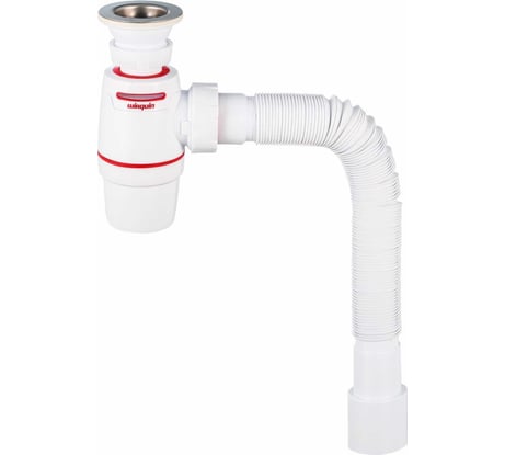 Сифон WIRQUIN NEO AIR с выпуском 1 1/4х40 мм и гофротрубой L800 мм., 40х40/50 мм 30987079