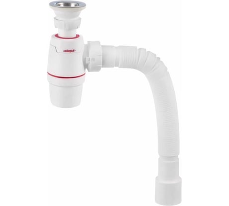 Сифон WIRQUINNEO с выпуском 1 1/4х40 мм и гофротрубой, L 800 мм., 40х40/50 мм 30987065