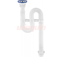 Гофрированный сифон WIRQUIN "VIR" с нержавеющей чашкой, D 63 мм 1 1/4" - D 40/50 30980314