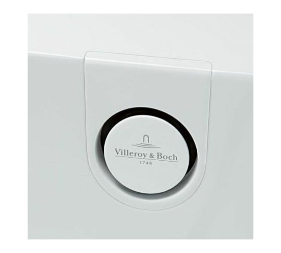 Подвод воды Villeroy & Boch встроен в перелив, максимальный расход воды 20 л-мин UPCON0136