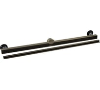 Трап САНАКС 800х32 мм, нержавеющая сталь, линейный, вертикальный, щелевой, с сухим затвором, двухсторонняя решетка , цвет МАТОВОЕ ЗОЛОТО. 40064